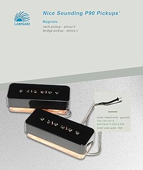 P90タイプピックアップ搭載 ボディ＆ネックセット Amazon | SAPHUE エレキギター ピックアップブリッジとネック